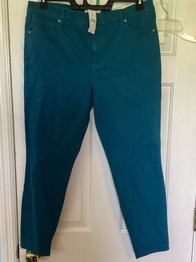 Ann Taylor Teal Slim Straight Chinos LOFT NWT
